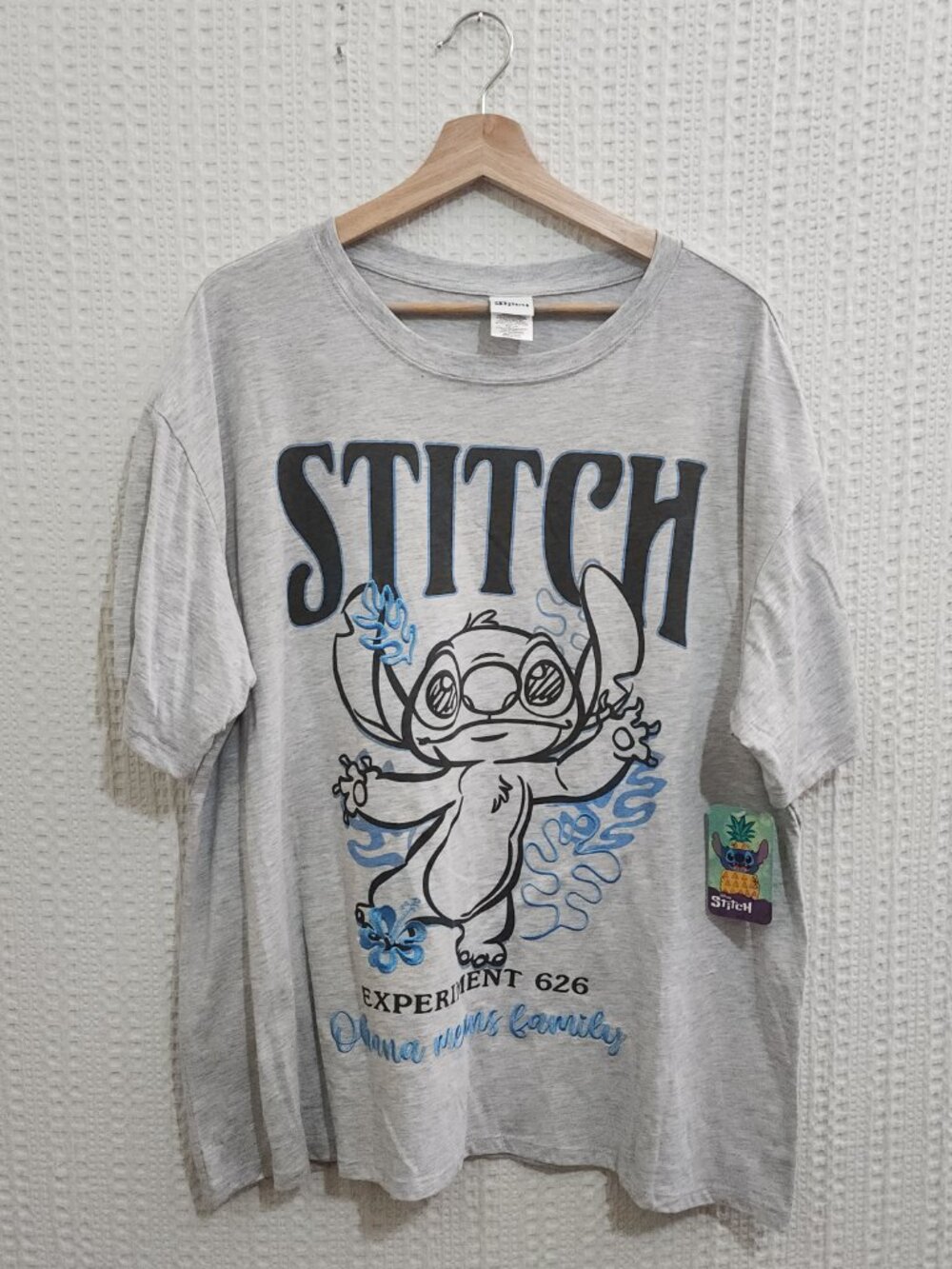 Disney Lilo and Stitch Embroidered Crewneck T-Shirt Women's Plus Size 3X